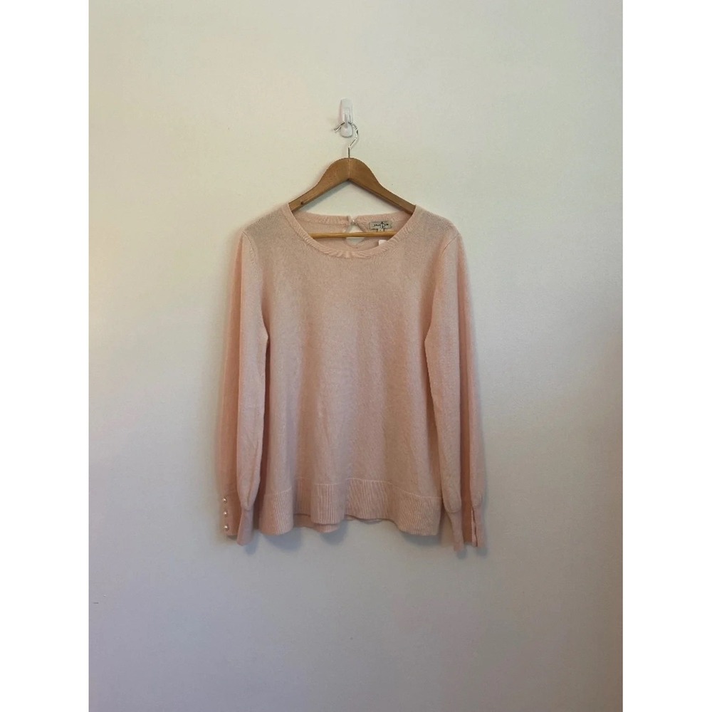 Cortland Park Cashmere Sweater in Light Pink | Size Large
